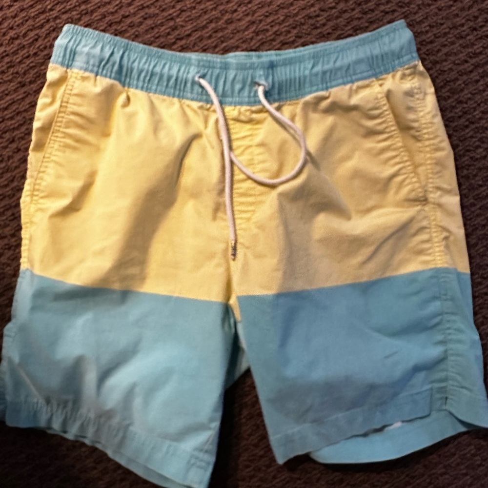 Blue and Yellow C/Y/A Boardshorts